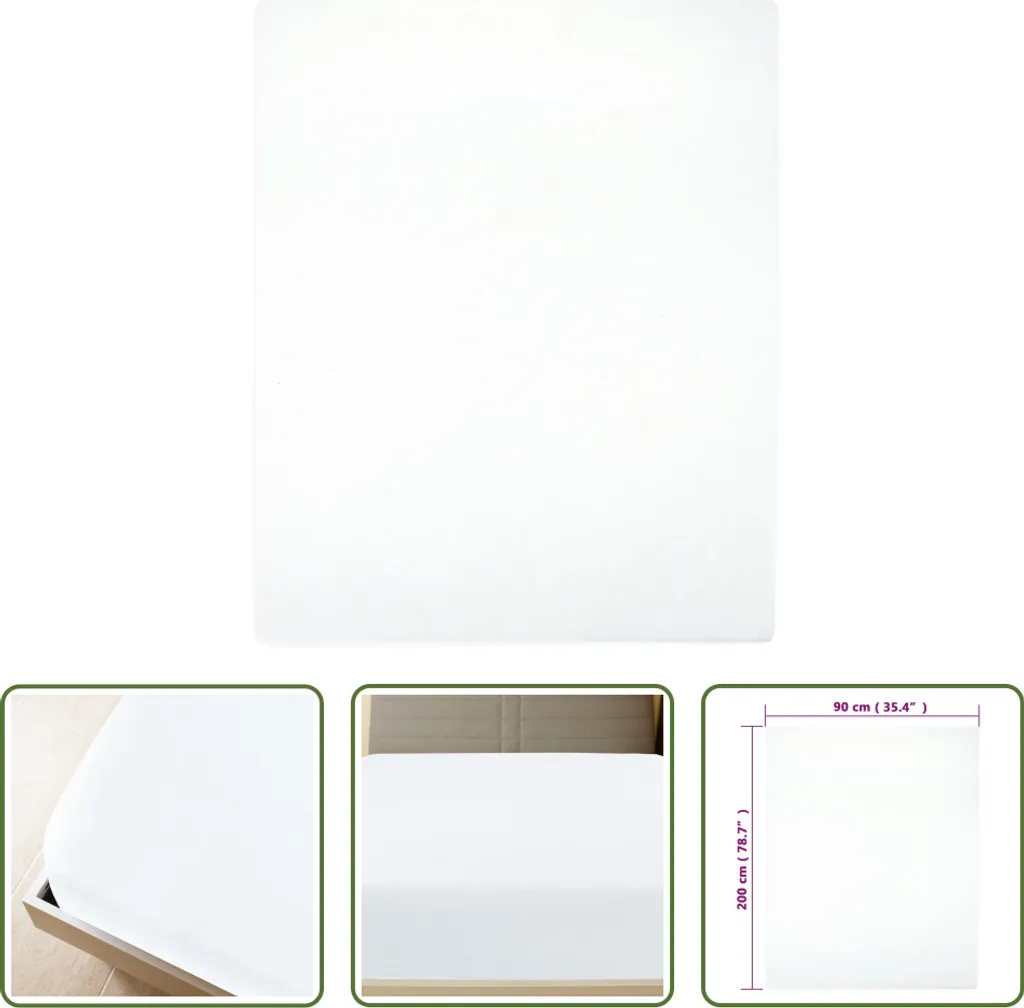 FDM - Lenzuolo Jersey Bianco Con Angoli 120 X 200