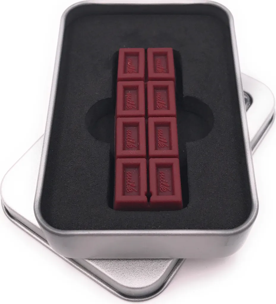 Onwomania Chiavetta USB al cioccolato al latte in confezione regalo in alluminio 32 GB USB 3.0