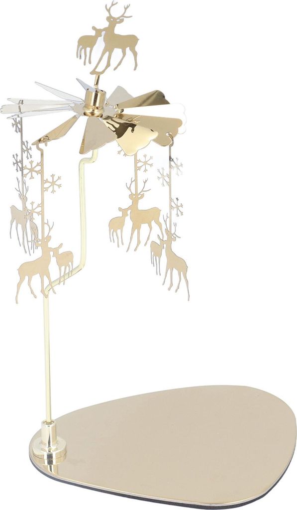 Kerzenständer Runde Dreieck Tablett Romantische Europäischen Stil Edelstahl Rotierende Aromatherapie Windspiel Kerzenständer Schneeflocke Hirsch
