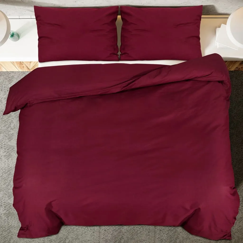 Biancheria da Letto Bordeaux 200x220 in Cotone Premium | The Living Store - 5