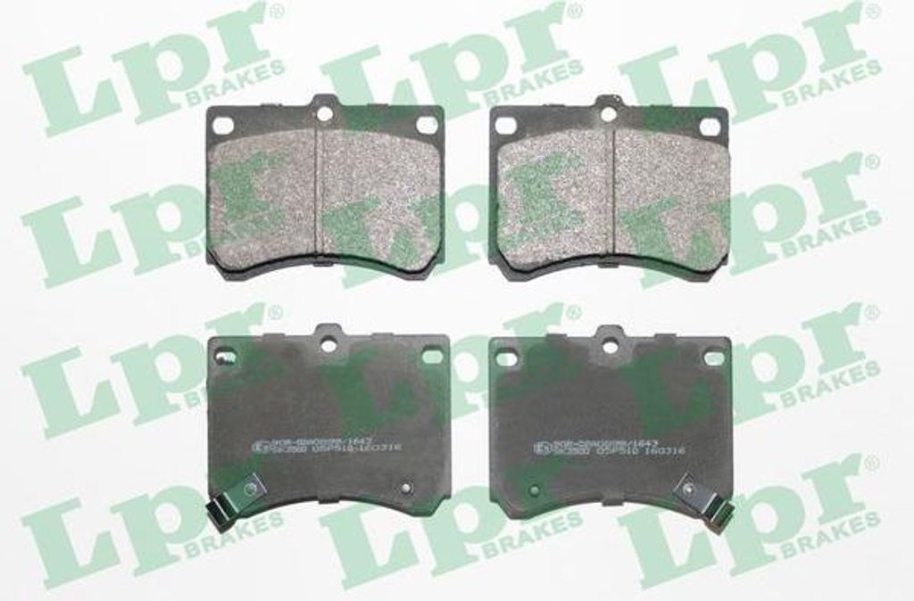 LPR 05P510 Bremsbelagsatz, Scheibenbremse OE BRY43323Z kompatibel mit MX-5, MX-3