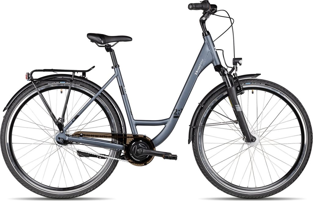 2R Manufaktur TRS NEX Wave Citybike mit Tiefeinstieg 28 Zoll Dunkelgrau 51 cm