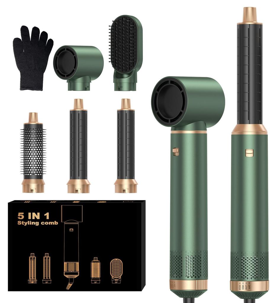 UKLISS 5-in-1-Haarstyler, 1000 W, mit Rundbürste, Produktbild 