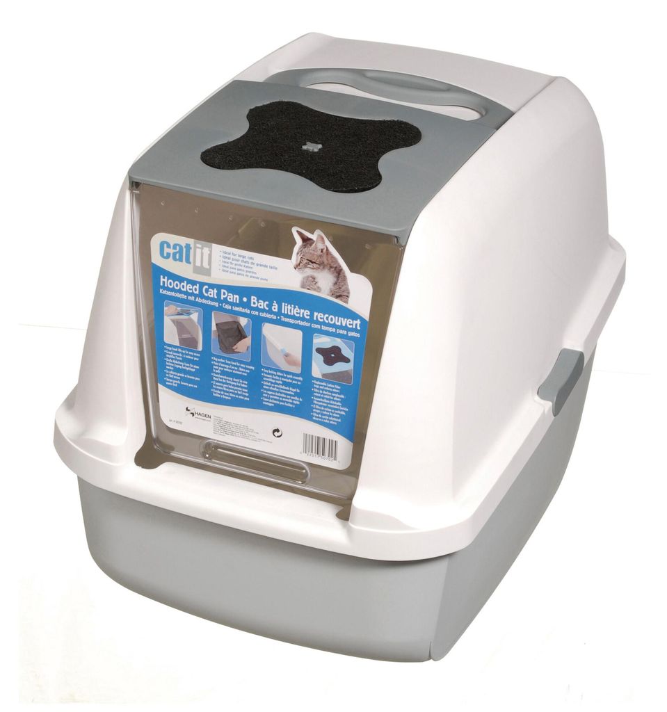 Cat It CA Kattentoilet Met Dak | 55x40x45CM Grijs Productafbeelding 