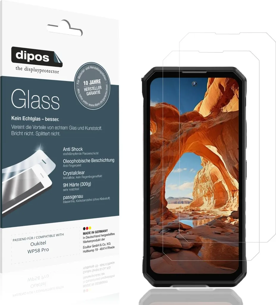 2x Pellicola Protettiva per Oukitel WP58 Pro Protezione Vetro Flessibile 9H dipos