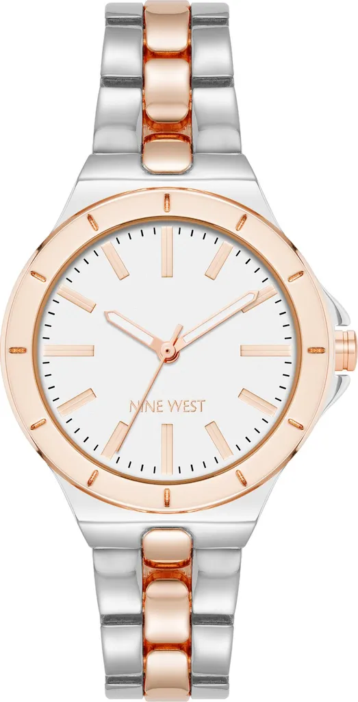 Montre femme ronde Nine West idéale pour le bureau et soirées habillées