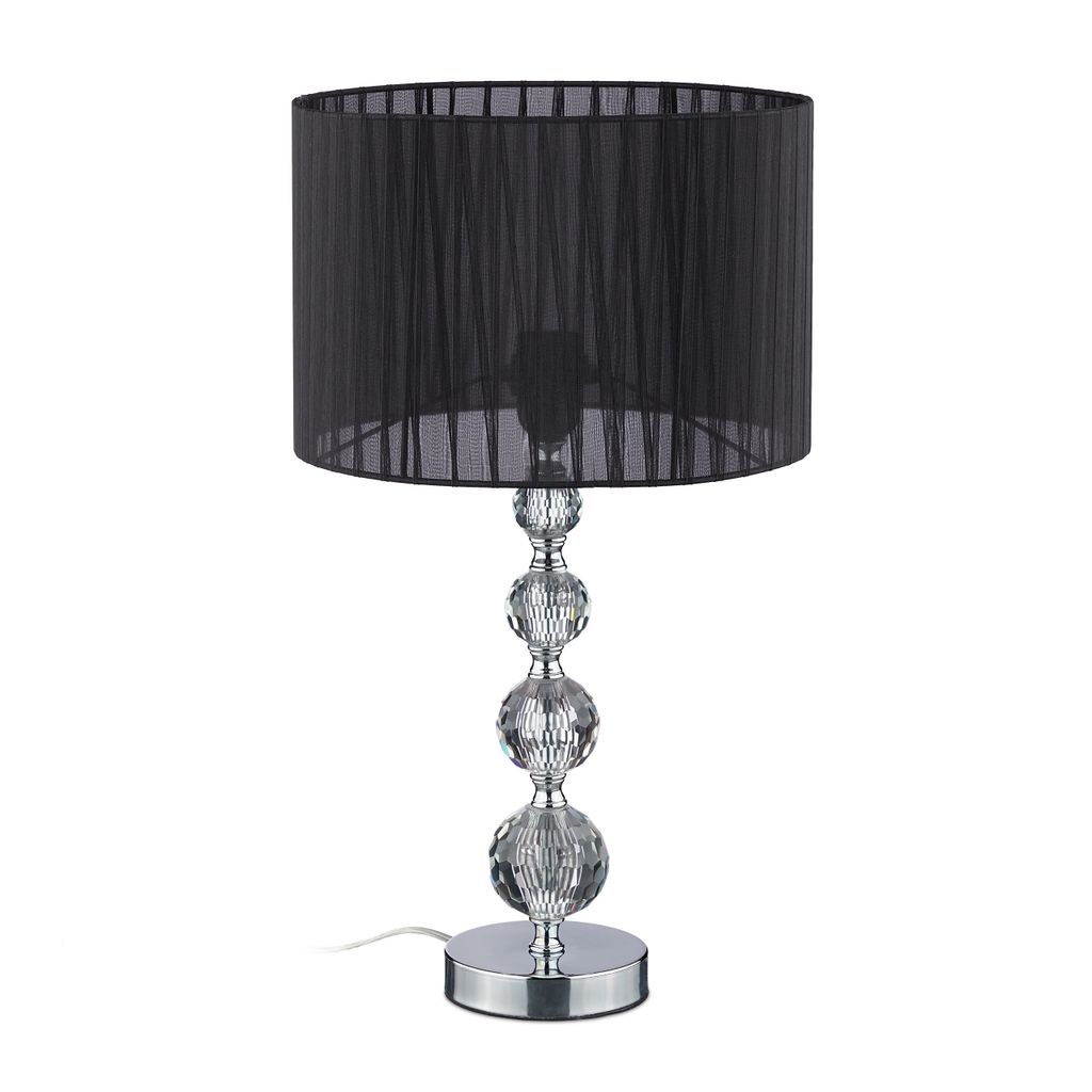 Lampa stołowa Relaxdays, lampa nocna w stylu kryształowym, Zdjęcie produktu 