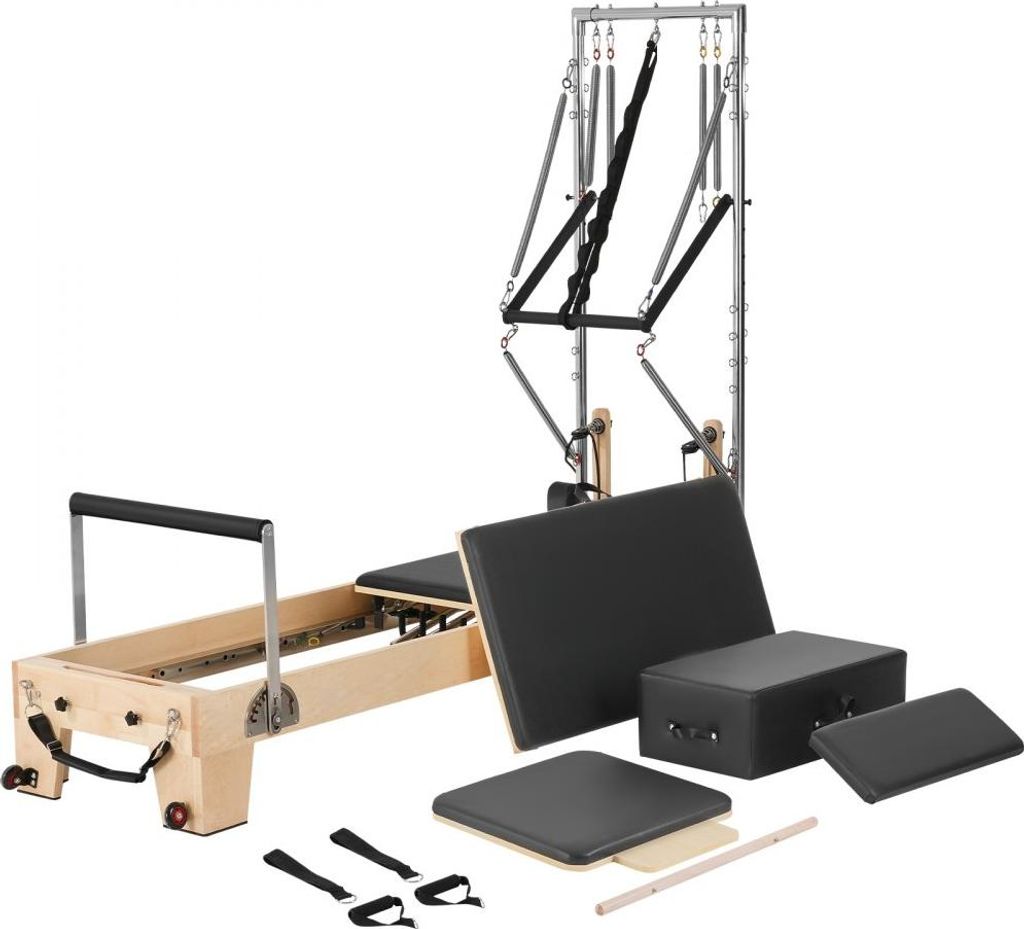 Pilates Reformer aus Holz - Pilates Maschine für Heimtraining aus Ahornholz
