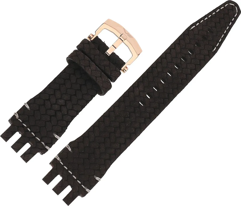 Ceinture en Cuir Marron Tressé Rose Energia 3 XL Modèle O540 Large