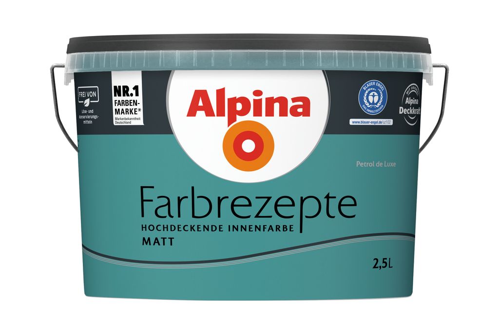 Alpina Farbrezepte Petrol de Luxe matt 2,5 L Produktbild 