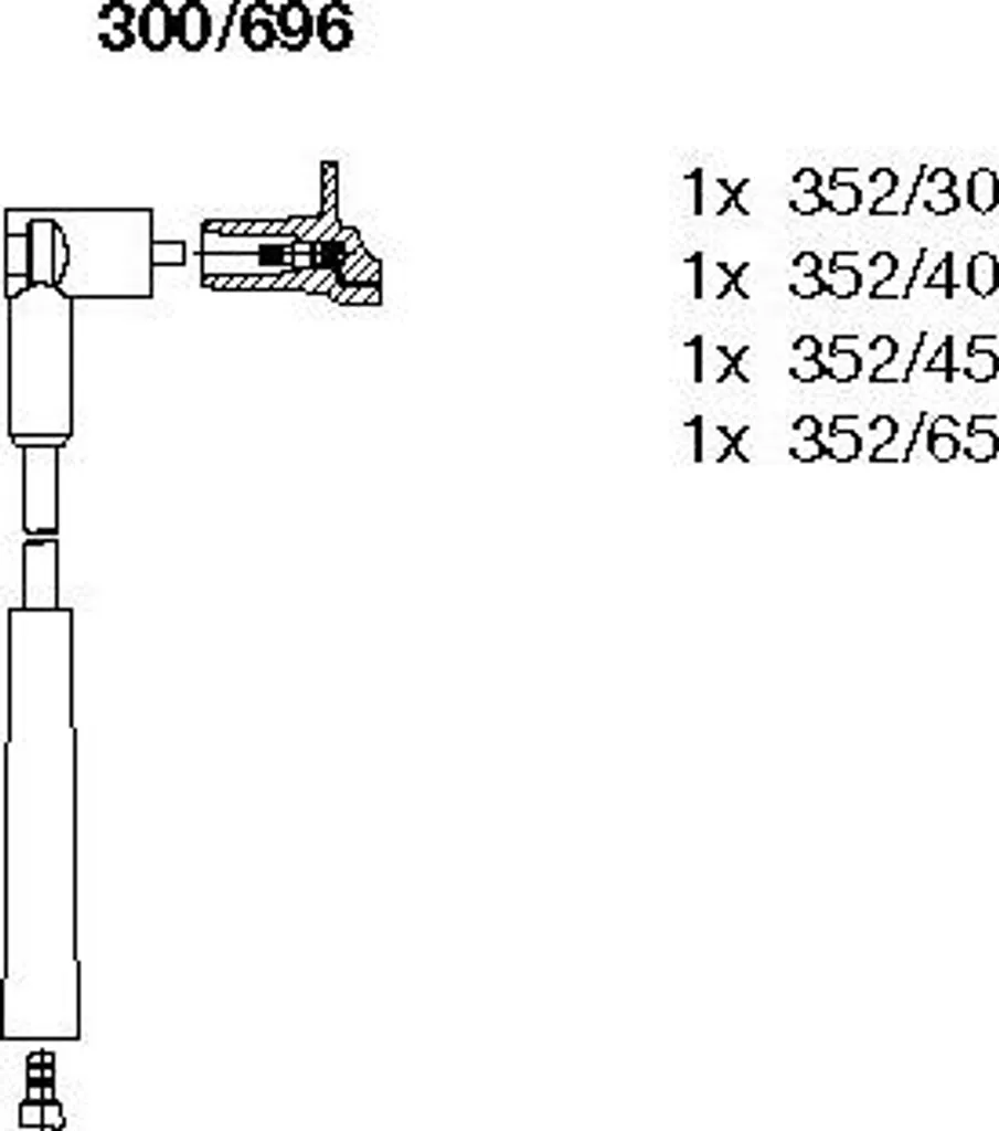 Kit Cavi Candele BREMI 300/696 OE 0K01118140C per Kia Sportage 2.0