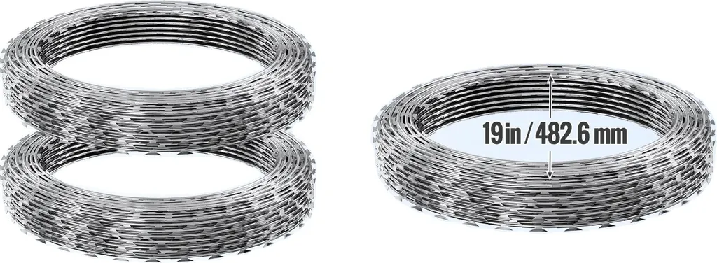 Barrière anti-intrusion fil de rasoir SRBW75 pour clôture jardin 44,8m