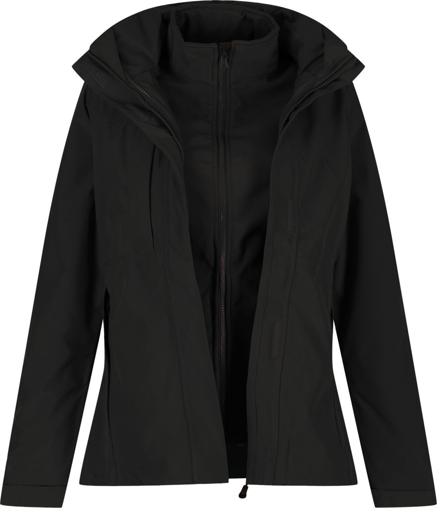 Regatta Professional Damen Kingsley 3-in-1-Jacke, wasserfest RG2173 (42 DE) (Schwarz)