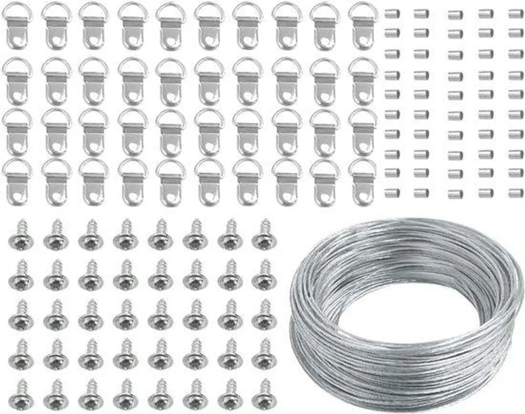 Kit suspension lumineux vert 30m : fixez vos photos sans percer
