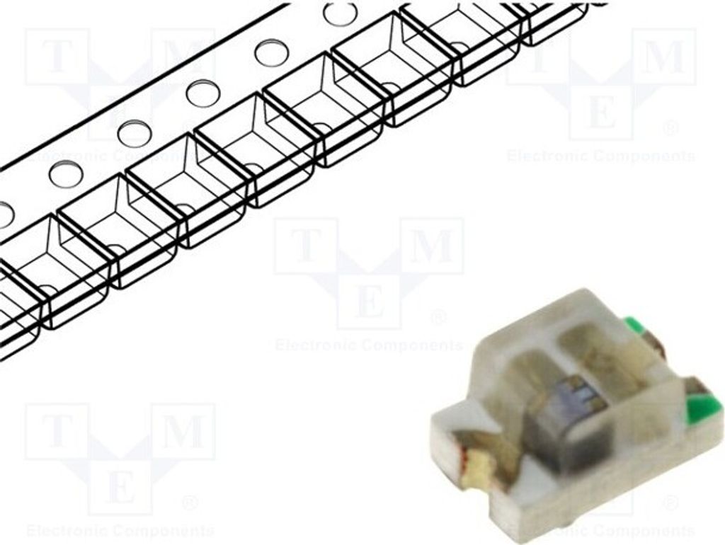 5x LED 350÷450mcd 3,3÷3,6V 0805 120° SMD 20mA kaltweiß 108mW OSW50805C1E LED-Diod