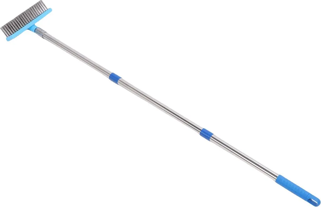 Balayette robuste en fil d'acier 30 cm avec manche télescopique inox