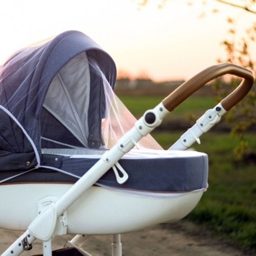 Akuku Moskitonetz Kinderwagen Universal Weiß Insektenschutz Sommer