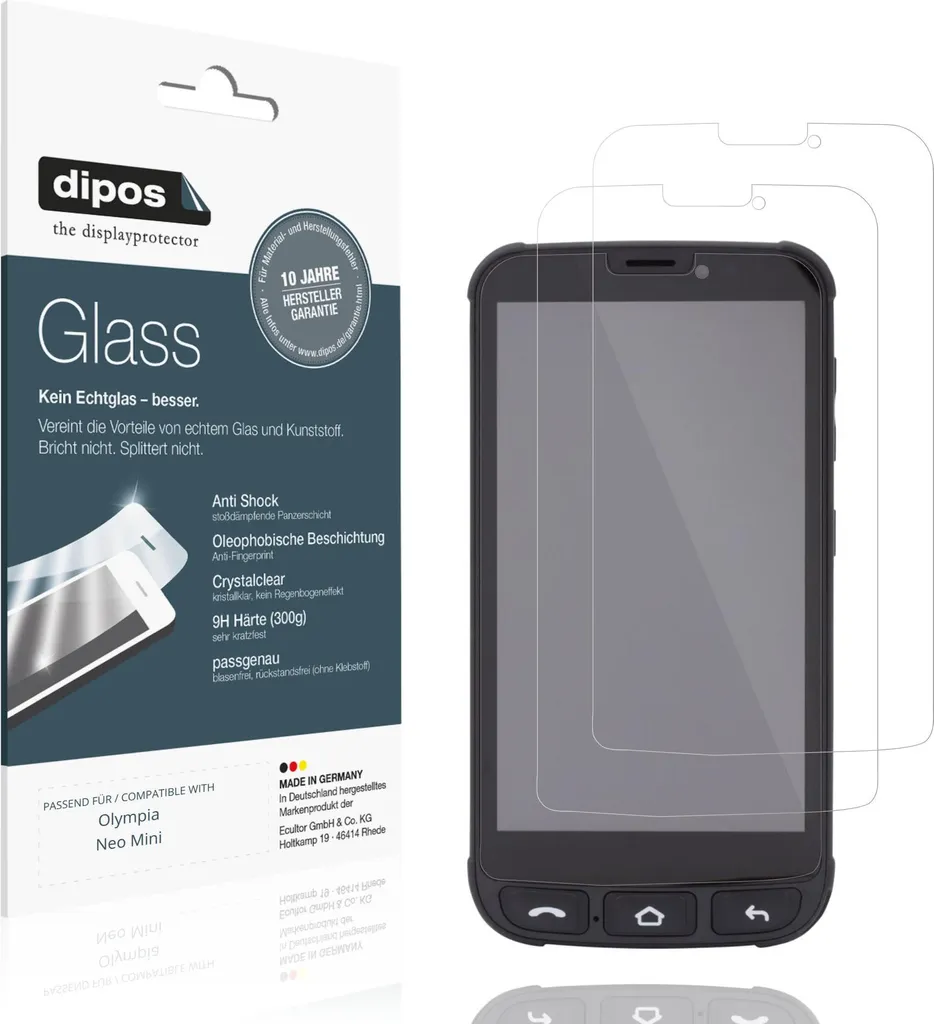 2x Pellicola Olympia Neo Mini | Protezione Vetro 9H Flessibile dipos