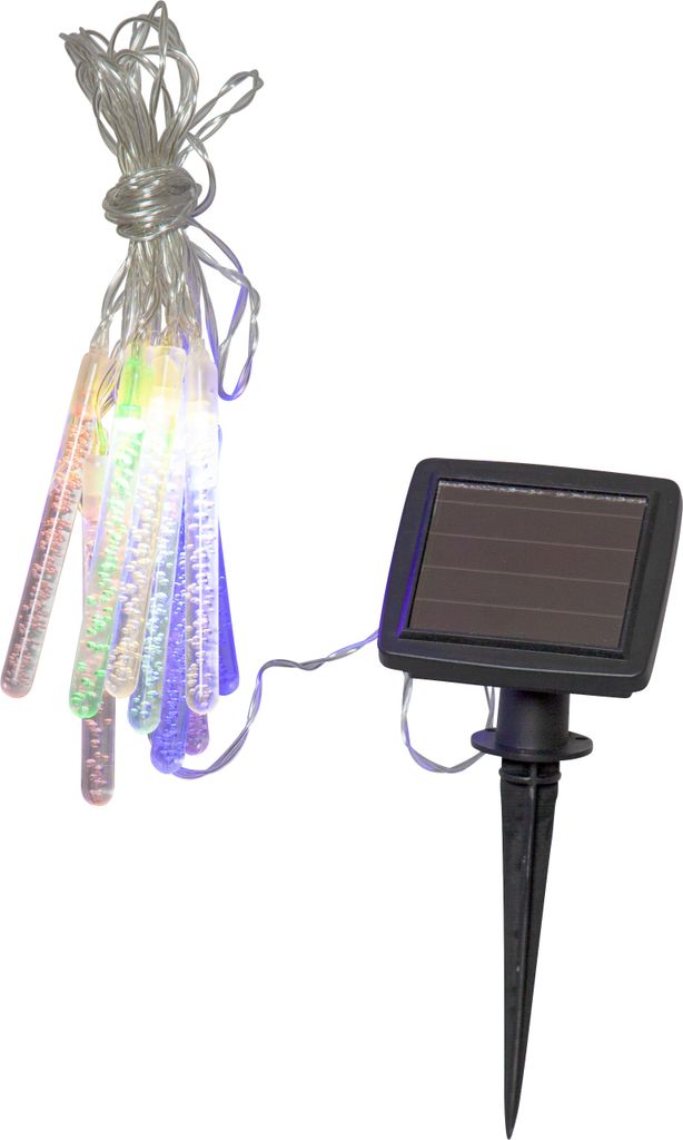 Star Trading 482-41 LED-Solar-Lichterkette "Bubbly", 10-tlg.Acryl, bunte LED, ca. 180 cm lang, ca. 10 cm hoch, Ø 1 cm, 2 m Zuleitung, Akku, outdoo...