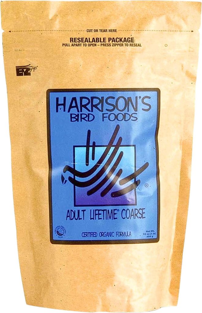 Harrison`s Adult Lifetime Coarse -Papageienfutter - Ganzjährige Pellets für mittelgroße und große Vögel, 450 g