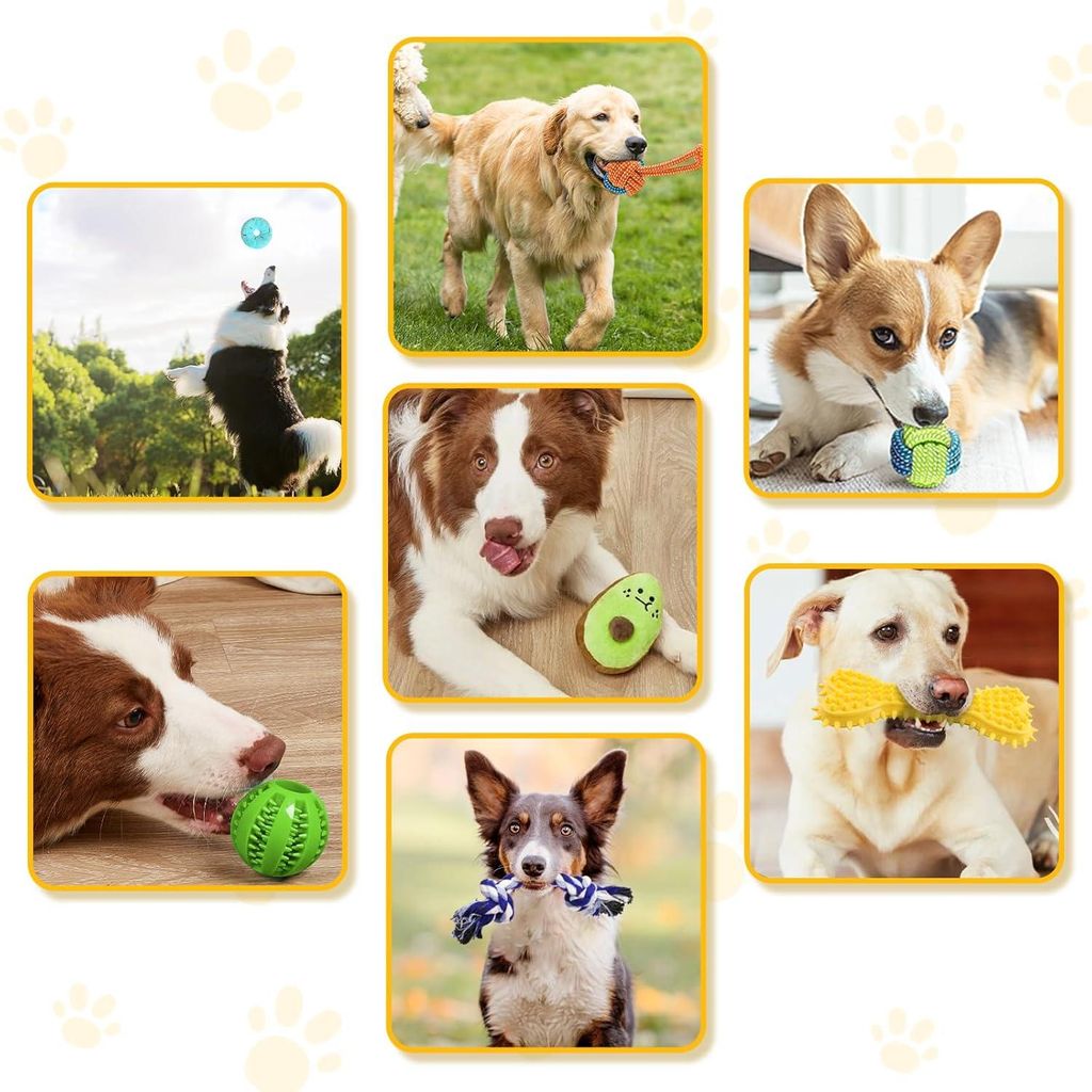 10 Stück s Welpenspielzeug für das Zahnen kleiner Hunde mit quietschendem Plüsch-Hundeseilspielzeug-Set