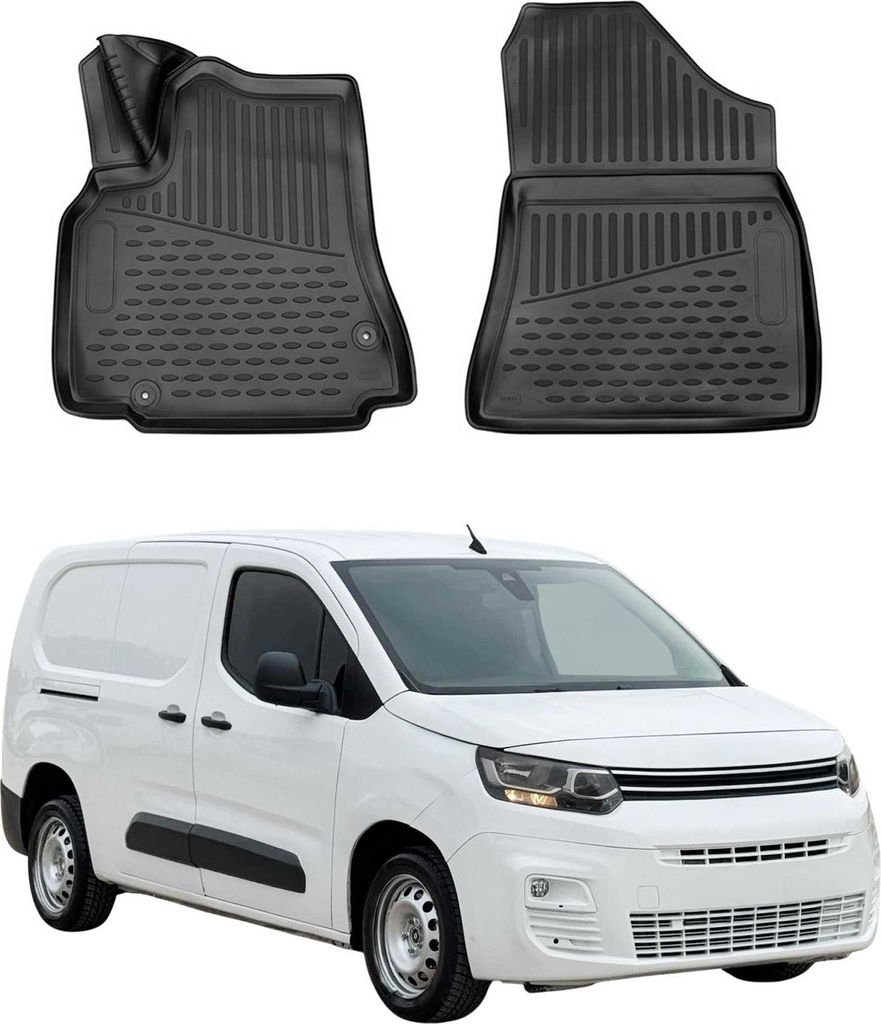 2018-2025 Citroen Berlingo Fußmatten TPE Schwarz 2 tlg