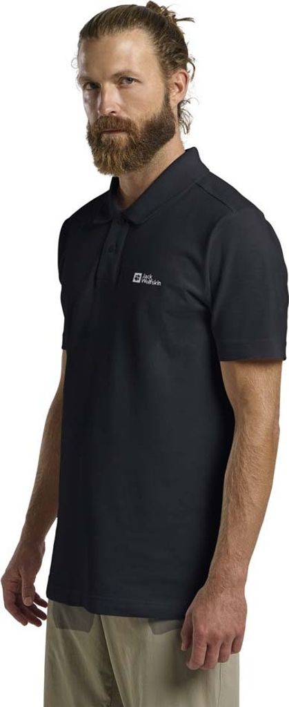 Jack Wolfskin Essential Kurzarm-poloshirt Blau,Schwarz XL Mann Blau,Schwarz XL