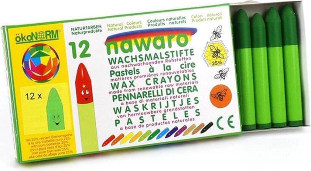ökoNorm Wachskreide nawaro 12 Stück - mehrere Farben : gelbgrün Farbe: gelbgrün