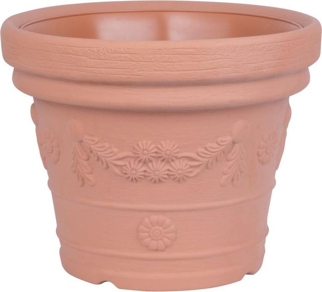 A terracotta planter pot.