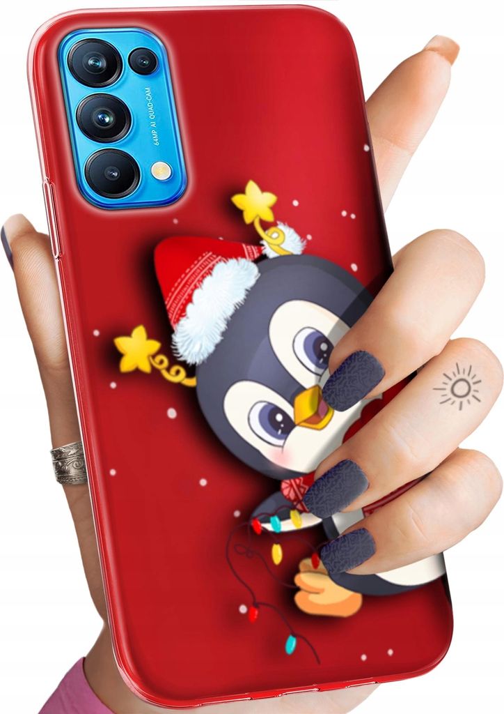 BEDRUCKTE HÜLLEN für OPPO RENO 5 PRO 5G HANDYHÜLLEN HANDY SCHUTZ HÜLLE CASE SILIKON MUSTER WEIHNACHTEN SANTA CLAUS CHRISTMAS