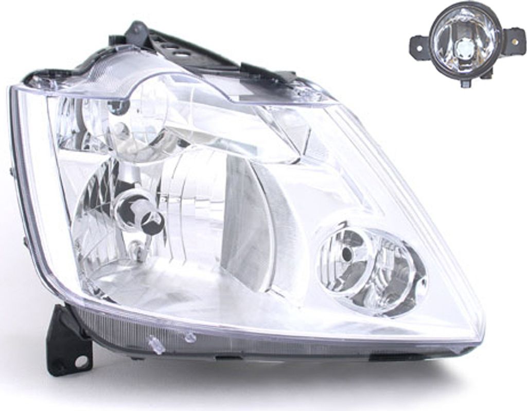 Johns, Scheinwerfer Halogen passend für Renault Modus FP JP 04-07 H7 H1 Re. + Nebelsch. 7701058175 8200002470 2615089925 26150AU325 B4A508990A 261...