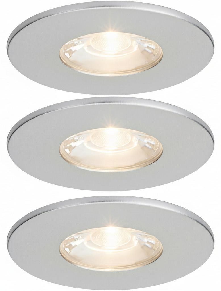 3er Set LED Einbaustrahler MD-881 – dimmbar, IP44, Ø 70 mm, Produktbild 