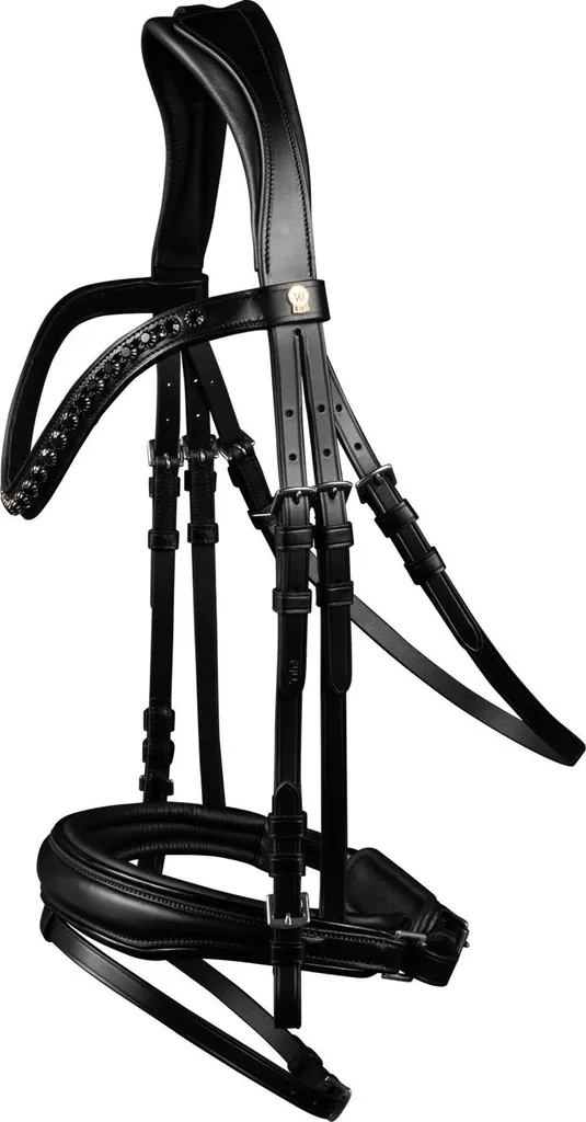 Waldhausen Bridon S-line Blackshine VB en cuir vernis noir de luxe