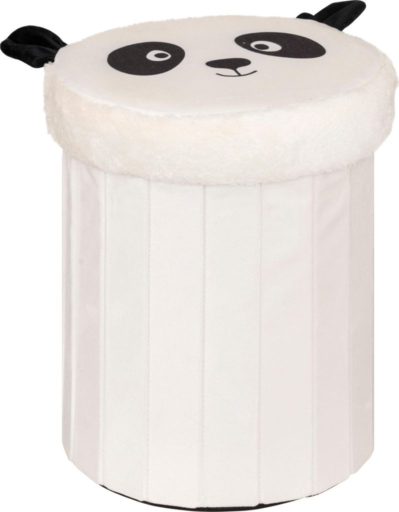 Kindersitzsack panda faltbar "andy" schwarz & weiß d30x36cm - Atmosphera créateur d'intérieur