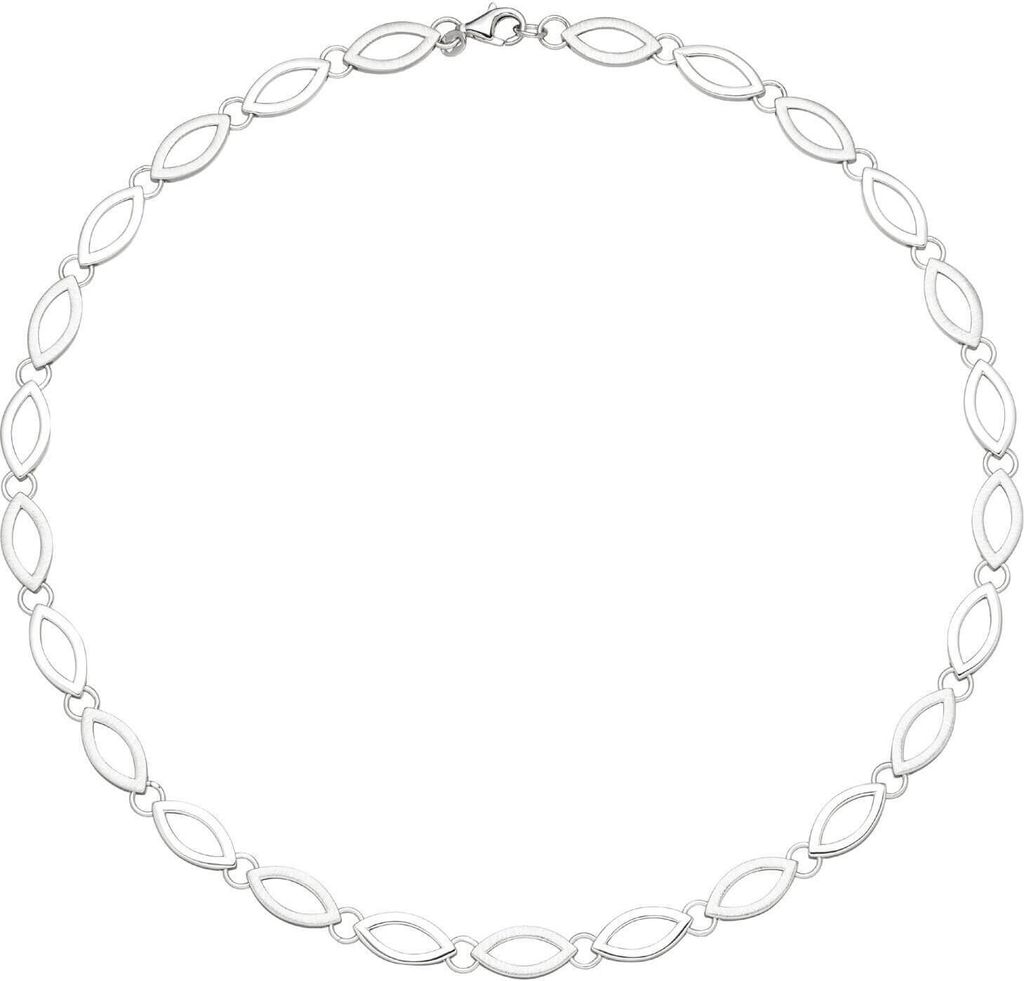 7,7mm Collier Halskette 925 Silber teilmattiert & Produktbild 