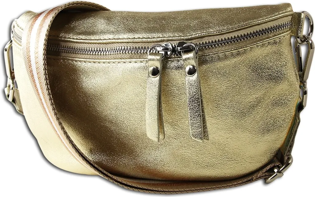 Sac banane jaune Toscanto OTT807BZ en cuir multicolore crossbody chic
