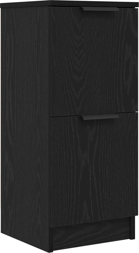 Möbel Schwarzer Eichen Sideboard - 30x30x70 cm, Hergestellt aus Holzwerkstoff - Anrichte Kommoden Neu83339