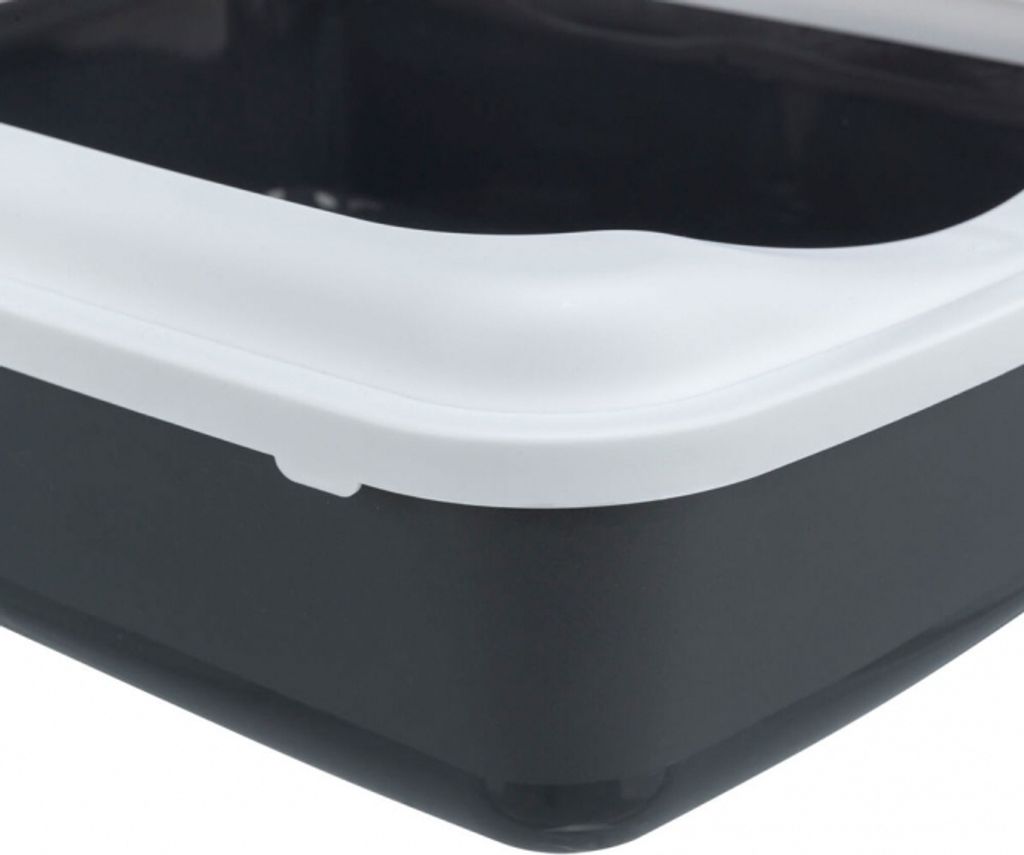 Trixie Katzentoilette Classic mit Rand - dunkelgrau/weiß Produktbild 6