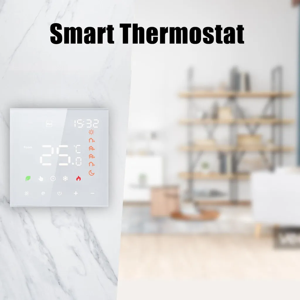 Thermostat d'ambiance 16A programmable avec écran LCD tactile pour sol - 7