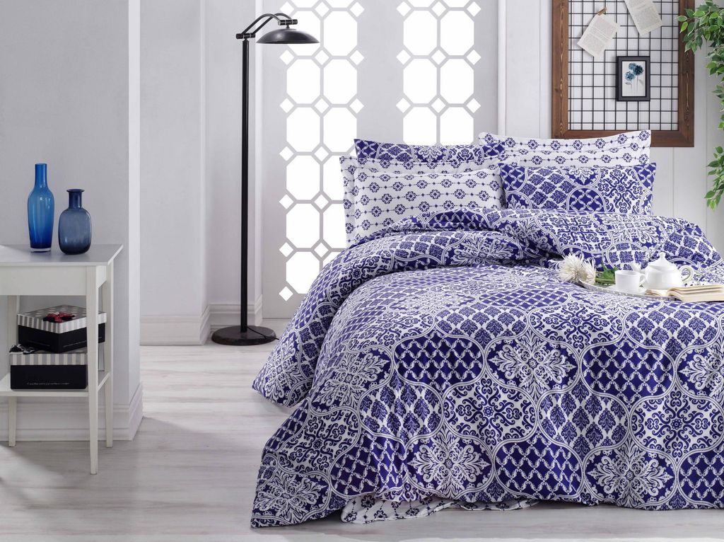 L'Essentiel Linge de Maison, Adal- PRL6229, Dunkelblau, Bettdecken, 100% Baumwolle ranforce