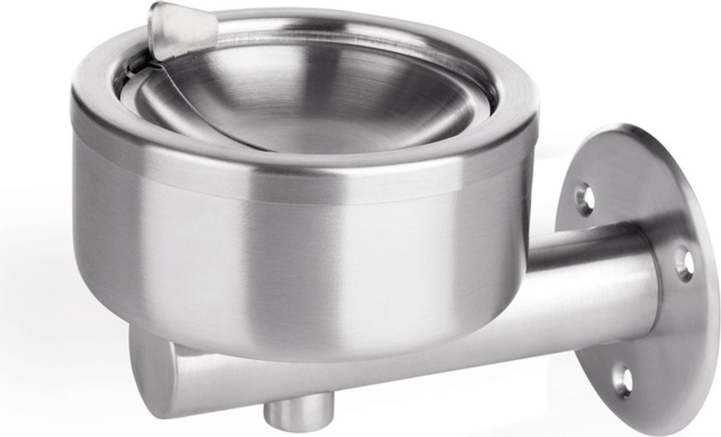 5x Wandascher Mit Klappmechanismus Chromnickelstahl Aschenbecher