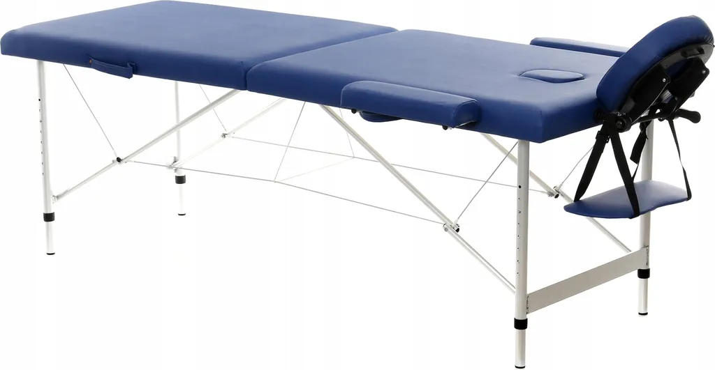 Table de massage pour domicile Aga AT201 aluminium bleu foncé 185cm