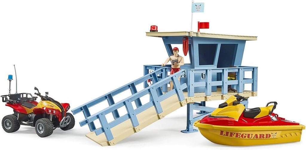 bruder bworld Stazione di salvataggio con Quad e Personal Immagine del prodotto 