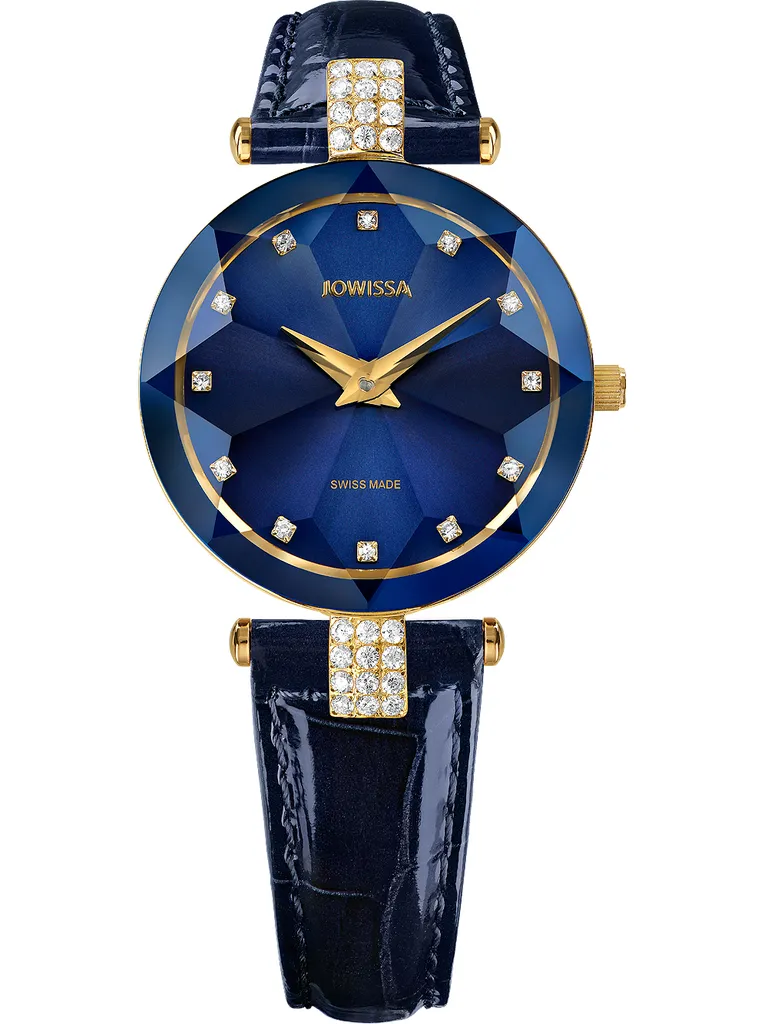Montre femme Jowissa dorée avec verre minéral et cadran brillant