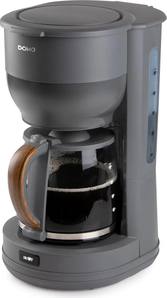 Caffettiera Filtro DOMO DO754K 1,25L 10 Tazze Grigio Legno Offerta