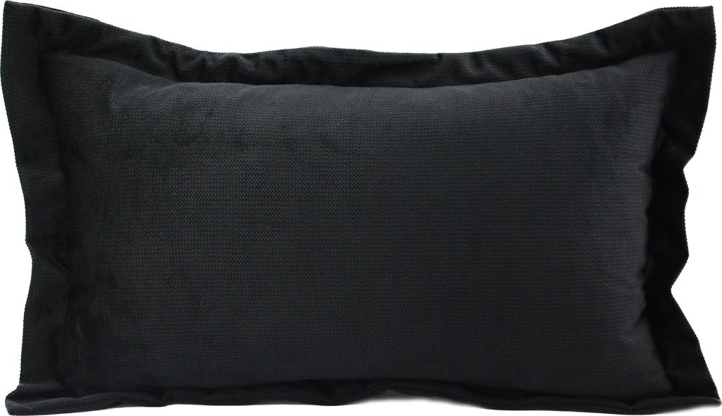 2-Set SAMT KISSENBEZUG mit Stehsaum 40x60cm SCHWARZ Produktbild 