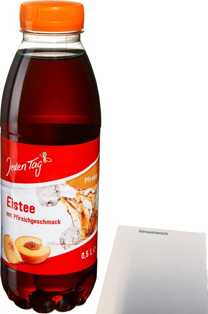 Jeden Tag Eistee Pfirsich (0,5l Flasche) + usy Block Produktbild 