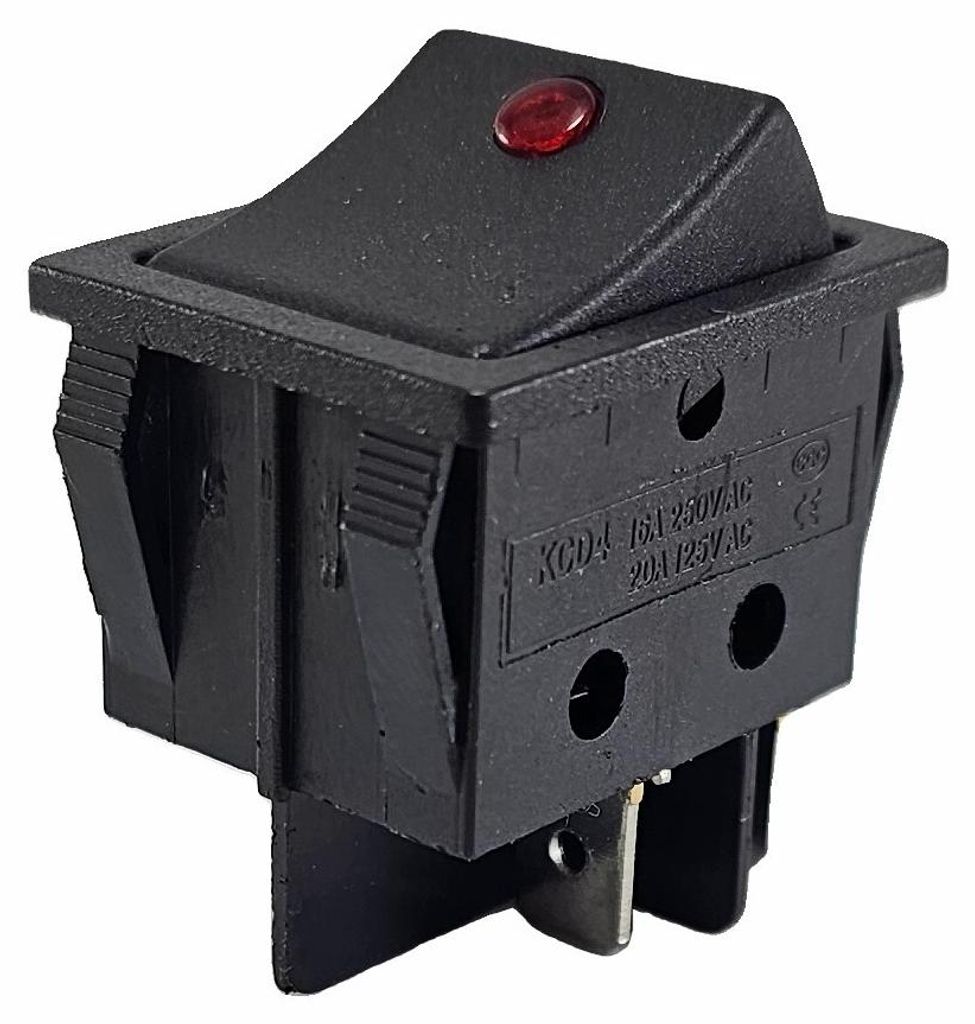 Kolískový spínač, 4-pinový 16A 250VAC 30x22mm Kolískový Obrázok produktu 