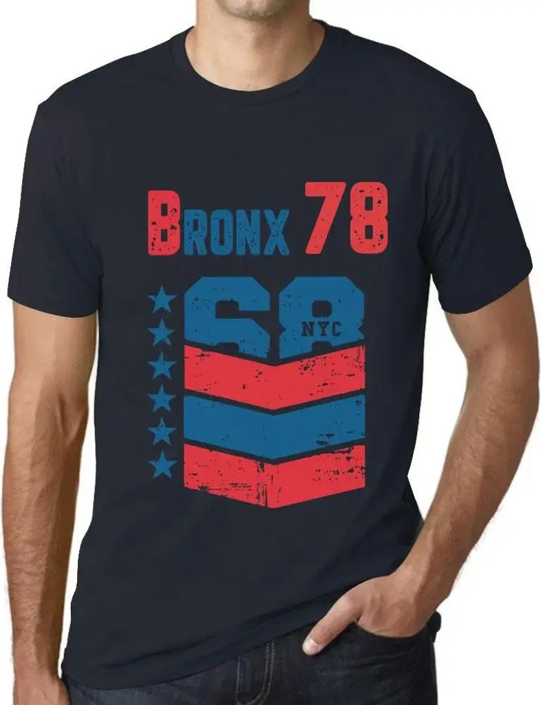 Herren Grafik T-Shirt Bronx 78 Geschenk 78. Geburtstag Jahrestag 78 Jahre Jubiläum 78 Jährige Mann Jahrgang 1946 Kurzarm Lustige Druck