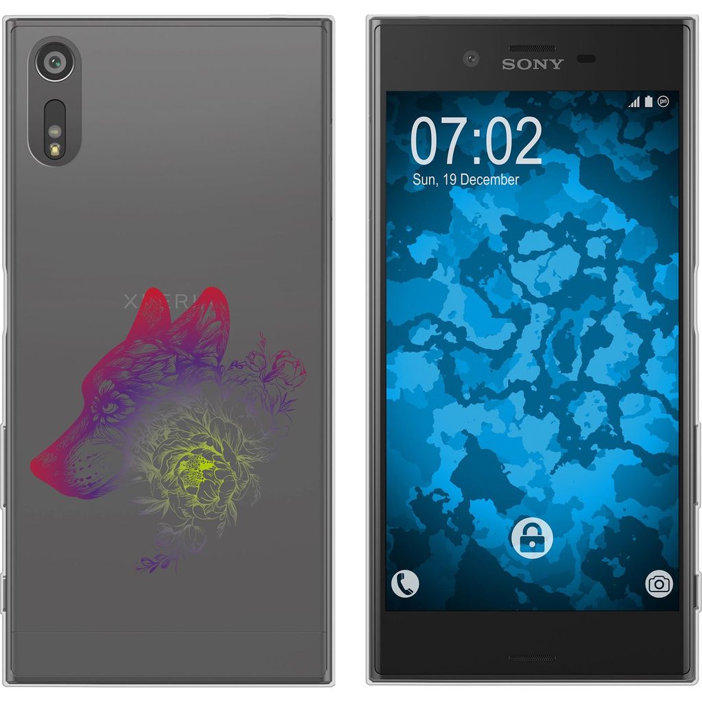 PhoneNatic Case kompatibel mit Sony Xperia XZs Silikon-Hülle Floral Wolf M3-5